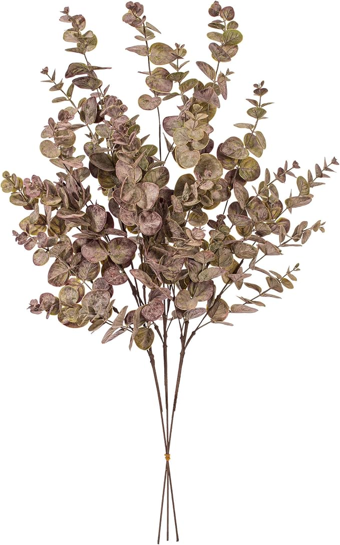 Vickerman 34" Artificial Burgundy Spiral Eucalyptus Spray. 3 Pieces in a Bag.