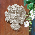 Design Toscano Bacchus, Grape Harvest Wine Greek Greenman Face Wall Sculpture, Medium, 12 inches tall, Cast Stone Resin, Antique Stone Finish