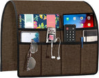 Joywell TV Remote Control Holder for Recliner Sofa Armrest Organizer Couch Caddy Armchair Armrest Organizer Sofa Arm Chair Caddie with 6 Pocket Storage for Magazine, Tablet, Phone, iPad, Dark Brown