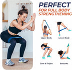 6 - Level Mini Resistance Loop Bands for Glutes, Legs & Core Workouts. PT-Inspired for Physical Therapy, Recovery, Mobility & Home Fitness. Natural Latex with Guide. Resistance Bands Loop Set