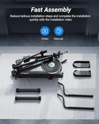 MERACH Elliptical Exercise Machine for Home Use, Elliptical Machine with Hyper-Quiet Magnetic Drive System, 16-Level Resistance Adjustment, 15.5IN Stride, 350LBS Loading Capacity, MERACH App