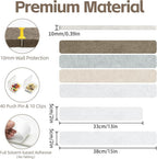 Cork Board for Walls - 8 Pack Felt Pin Board Bar Strips - Self-Adhesive Lightweight Bulletin Board - Cork Board for Office with 40 Push Pins No Damage for Wall