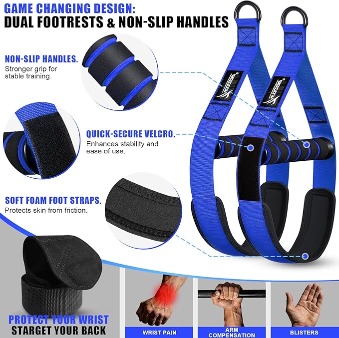 Upgraded Pull Up Assistance Bands, Heavy Duty Resistance Bands with Handles, Exercise Band with Door Anchor, Adjustable Workout Band Set for Pull Up Bar, Full Body Strength&Muscle Training, Home Gym