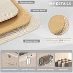 2 Pack Shoe Organizer for Closet Large Shoe Box Storage Containers with Clear Window Space Saving Shoe Bin with Foldable Bottom Support Adjustable Dividers Fits 32 Pairs (Beige, (19.7x15.7x13inch)x2)