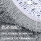 OLANLY 5x8 Machine Washable Large Area Rugs for Living Room, Bedroom, Soft Fluffy Shaggy Bedside Rug, Indoor Floor Carpet for Kids Girls and Boys, Dorms, Nursery, Home Decor, Silver Grey