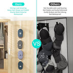 HapiRm Over Door Hat Rack - Hat Organizer with 4 Hooks Design, Hanging Baseball Cap Organizer Storage Holds Up to 20 Caps for Door, Bedroom, Closet(White)