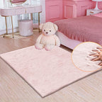 Pink Faux Fluffy Rabbit Fur Rug for Living Room Shag Washable Rug Area Rugs for Bedroom 3x5 Nursery Rugs