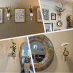 2 Pieces Wall Sculptures, Hands Vase Home Decor, Wall Mount Art Sculpture, Unique Wall Art Statue, Funky Flower Vase Decorations, Modern Eclectic Hanging Decor,Hands Statue (Silver(L+R))