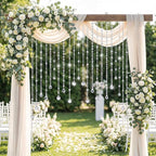 Soulchen 24 Pcs 40 Inch Clear Acrylic Crystal Garland Strands Large Hanging Chandelier Bead Chain String Wedding Icicle Drop Ornaments for Wedding Party Decor