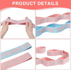 Elastic Yoga Stretching Strap with Loops, CEILIWEN Stretch Straps for Physical Therapy, Pilates Stretch Band, Elastic Exercise Bands, Leg Stretching Strap, Stretch Resistance Bands for Exercise