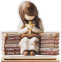 KATINAT Christian Gifts for Women, Bible Verse Desk Decor, God Says I Am Decorative Sign, Inspirational Religious Tabletop Plaque for Office Desk, Home, Prayer Room, Mother’s Day for Her