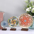 Hipiwe Adjustable Metal Arms Display Stand Easel with Wooden Base - Rocks Crystal Display Easel Holder for Mineral Agate, Gemstones, Fossils, Coral Geodes, Plate and Photo,3.1"x3.1"x4.6"