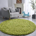 FJZFING Grass Green Round Rug Ultra-Soft Plush Modern 7x7 Circle Area Rug for Kid's Bedroom, Fluffy Shag Circular Rug for Nursery Room, Cute Grass Green Carpet for Teen's Room
