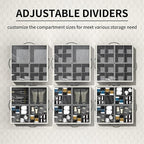 Aokeyee Shoe Organizer for Closet,2 Pack Foldable Shoe Storage Organizer Box Bin with Adjustable Dividers and Clear Cover, Fits up to 16-32 Pairs