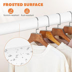 Closet Rod 30-63 Inches, Adjustable Heavy Duty Metal White Closet Rods for Hanging Clothes 1.3 Inches Diameter for Wardrobes Laundry
