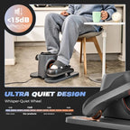 Saker Under Desk Elliptical Machine, Electric Seated Pedal Exerciser, Mini Ellipse Leg Exerciser with Display Monitor, Remote Control, Elliptical Machine for The Old and Young Leg Ercise