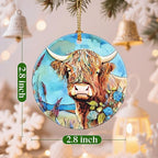 Christmas Ornaments, Cow Ornament, Christmas Tree Ornaments, Xmas Decorations, Holiday Decorations, Gifts for Cow Lovers, Holiday Party Gifts, and Xmas Gift Ideas