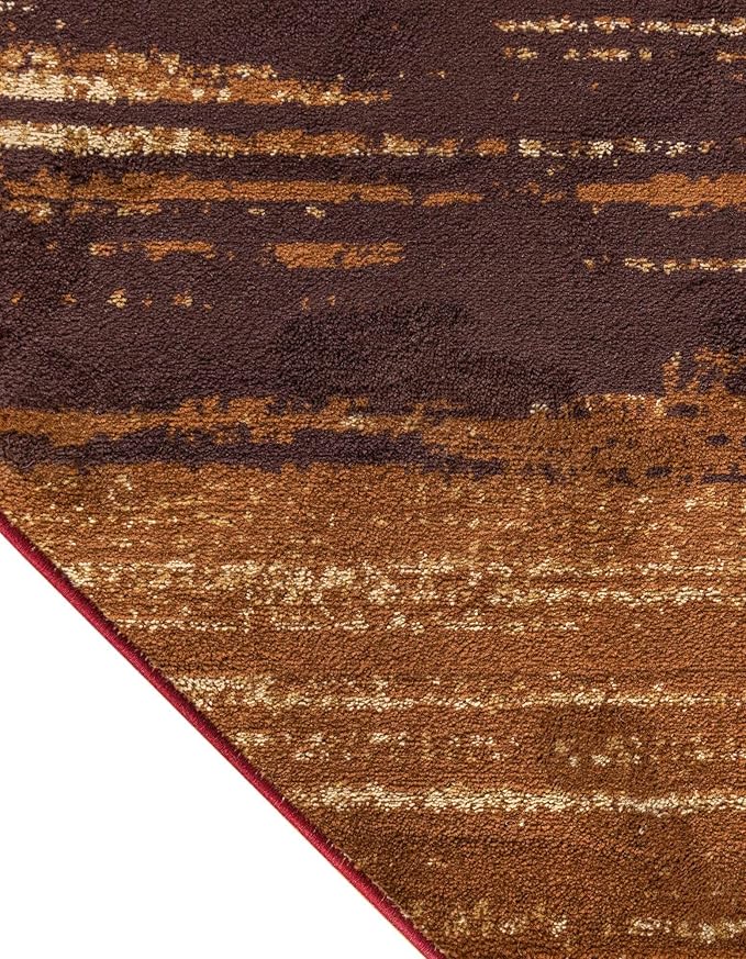 Unique Loom Barista Collection Area Rug - Mundo Nova (6' 1" Octagon, Beige/Blue)