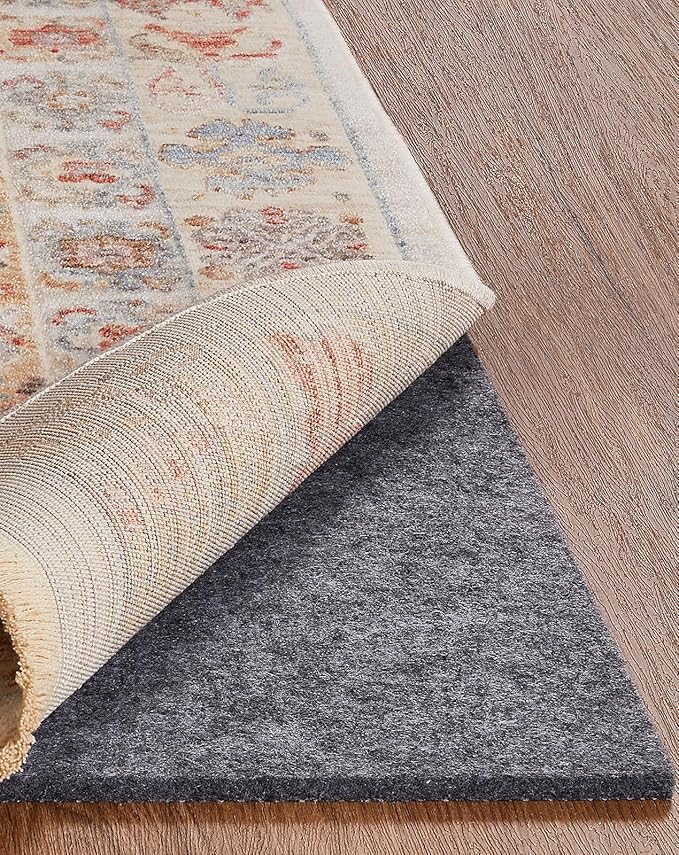 Veken Non Slip Cushioned Runner Rug Pad Gripper 2 x 12 Ft, Felt and Silicone Backing, 1/8 inch Thick Carpet Liner for Hardwood Floors and Finishes, Under Area Rugs Anti Skid Mat, Keep Rugs in Place