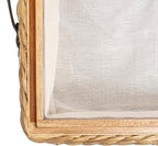 happimess BSK1006A 26.38" Chett Minimalist Hand-Woven Hyacinth/Wood Underbed Storage Bin with Wheels and Handles for Storage and Decoration in Bathroom, Bedroom, Closet, Entryway, Guest Room, Natural