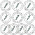 10-Pack 16 Inch Wire Wreath Frame – Round Metal Wreath Form with Ring Design for DIY Crafts, Floral Projects, and Home Decor – Dark Green Wire Frame for Christmas Holiday & Weddings