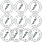 10-Pack 16 Inch Wire Wreath Frame – Round Metal Wreath Form with Ring Design for DIY Crafts, Floral Projects, and Home Decor – Dark Green Wire Frame for Christmas Holiday & Weddings
