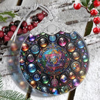 Alchemy Stained Glass Hanging Ornament - Christmas Tree Decoration Idea