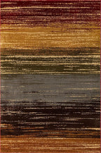 Unique Loom Barista Collection Area Rug - Mundo Nova (5' 3" x 8' Rectangle, Beige/ Blue)