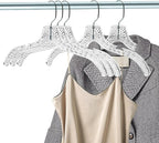 Quality Clear Plastic Hangers 12 Pack - Durable Crystal Cut Heavy Duty Hangers for Clothes, Shirts, Suits, Coats, Dresses