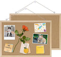 DAHAPYBOO Cork Board Bulletin Board 2 Pack,17"X12" Cork Board for Office with Pin Oak Wood Boards,Hanging Corkboards for Office Home School Message Board or Vision Board Decoration