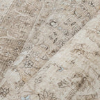 Beige Area Rug 3x4 Washable Office Entryway Vintage Carpet Low Pile Non Slip Distressed Door Mat Soft Traditional Retro Oriental Small Accent Throw Rug Kitchen Bedroom Bathroom Dining Room