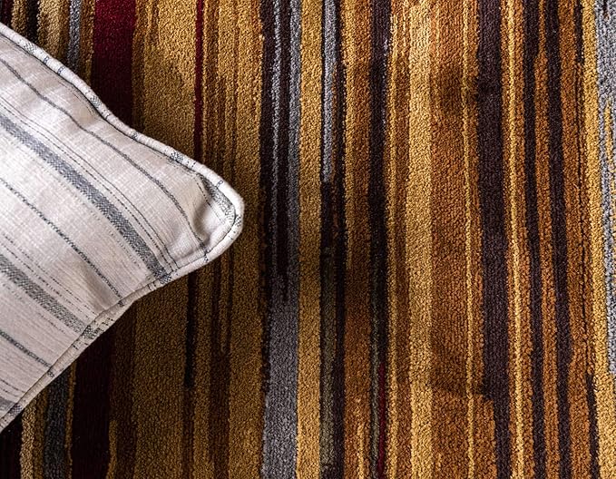 Unique Loom Barista Collection Area Rug - Icatu (9' x 12' Rectangle, Beige/ Brown)