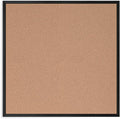 U Brands Cork Bulletin Board, 36" x 36", Black Aluminum Frame, Industrial Grade Pinning Surface