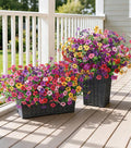 Ivydale Artificial Flowers for Outdoor 24 Bundles Fake Mums UV Resistant Silk Daisy Faux Plants for Outside Planter Home Porch Patio Window Box Decor, 6 Color Mixed