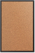 Quartet Cork Bulletin Board 48"W x 36"H Pin Board, Black Aluminum Frame (2304B)