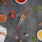 RSVP International Novelty Loose Leaf Tea Infuser/Strainer Includes Drip Stand, Umbrella/Stand, 1.25 x 5"
