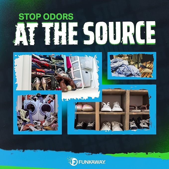 FunkAway Extreme Odor Eliminating Closet Sachet, Odor Absorbing Packet Ideal for Closets, Drawers, Hampers, Attics and Storage Spaces, Fresh Smell for Up to 90 Days