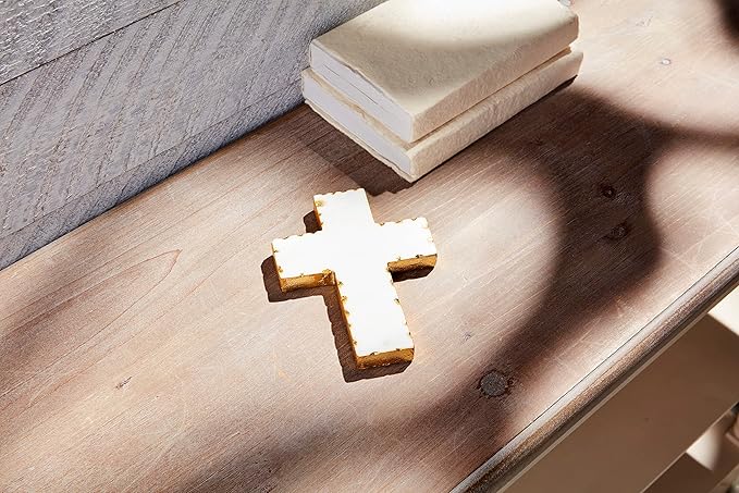 Mud Gold Edge Marble Cross