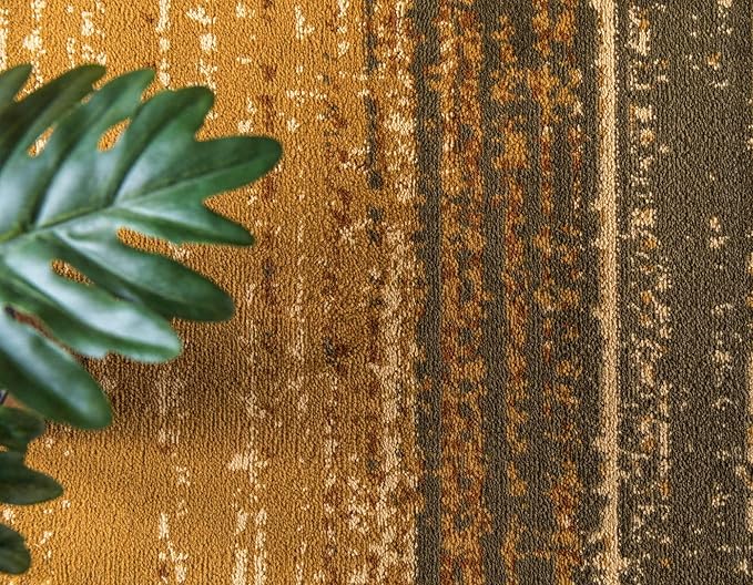 Unique Loom Barista Collection Area Rug - Mundo Nova (9' x 12' Rectangle, Beige/ Blue)