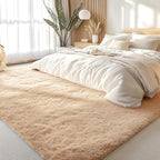 OLANLY 6x7 Area Rugs for Living Room Bedroom, Machine Washable Soft Fluffy Shaggy Bedside Rug, Indoor Floor Carpet for Kids Girls and Boys, Dorms, Nursery Rooms, Home Decor Aesthetic, Beige