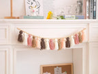 Tassel Garland - Boho Tassel Garland with Wood Beads - Wall Decor for Dorm, Girls Room and Nursery Room (43 inch) - Blush and Terra Cotta
