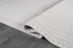 Micro Loop Indoor Rug White 5x7 Boho Geometric Neutral Area Rugs for Living Room Soft Luxury Modern Low and High Pile Durable Stain Resistant Non-Shedding Indoor Area Carpet 5 x 7