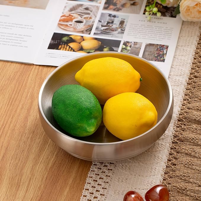 7.4 Inch Large Decorative Bowl for Entryway Table, Key Holder, Home Decor, Catch All (Silver)