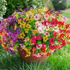 Artificial Fake Plants Flowers for Outdoor Decoration, 12 Bundles Faux Silk Daisy Look Real UV Resistant for Outside Home Porch Patio Planter Decor