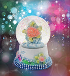 CoTa Global Sea Turtle Neon Snow Globe Decor - Elegant Pink Sparkle Glitter Inside The Snow Globe Figure, Animal Figurines for Kids and Adults, Collectible Snow Globes for Birthday, Christmas - 45 mm