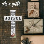 VZVCTFS Baseball Theme Wooden Cross Wall Decor - Let The Field Be Joyful and All That Is In It, Christian Sports Gift with Hook for Bedroom, Game Room, Church, Christmas （6.5x10 Inch）-A10