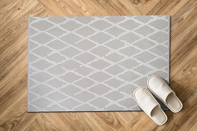 Modern Indoor Rug Diamond 2x3 Area Rugs for Living Room Luxury Kitchen Bedroom Durable Soft Geometric Durable Low and High Pile Stain Resistant Non Shedding Area Carpet 2x3