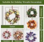 Wreath Hangers for Front Door,12 Inches Wreath Hanger Hook for Front Porch Decor,Metal Over The Door Hooks Hanger for Halloween Fall Christmas Decorations Outdoor Indoor Home Decor,Bronze