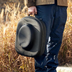 Cowboy Hat Travel Case – Crushproof Carrier for Cowboy, Panama & Tweed Hats with Carrying Handle, Shoulder and Luggage Strap, For Travel and At-Home Storage (Large)