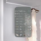Hanging Jewelry Organizer Storage, 40 Pockets 36 Hooks Necklace Earring Necklace Bracelet Ring Organizer, Double - Sided Design, Grey